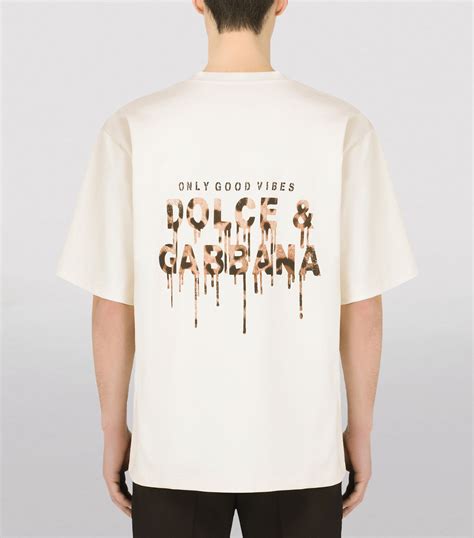 dolce gabbana only good vibes t shirt|dolce & gabbana shirt men's.